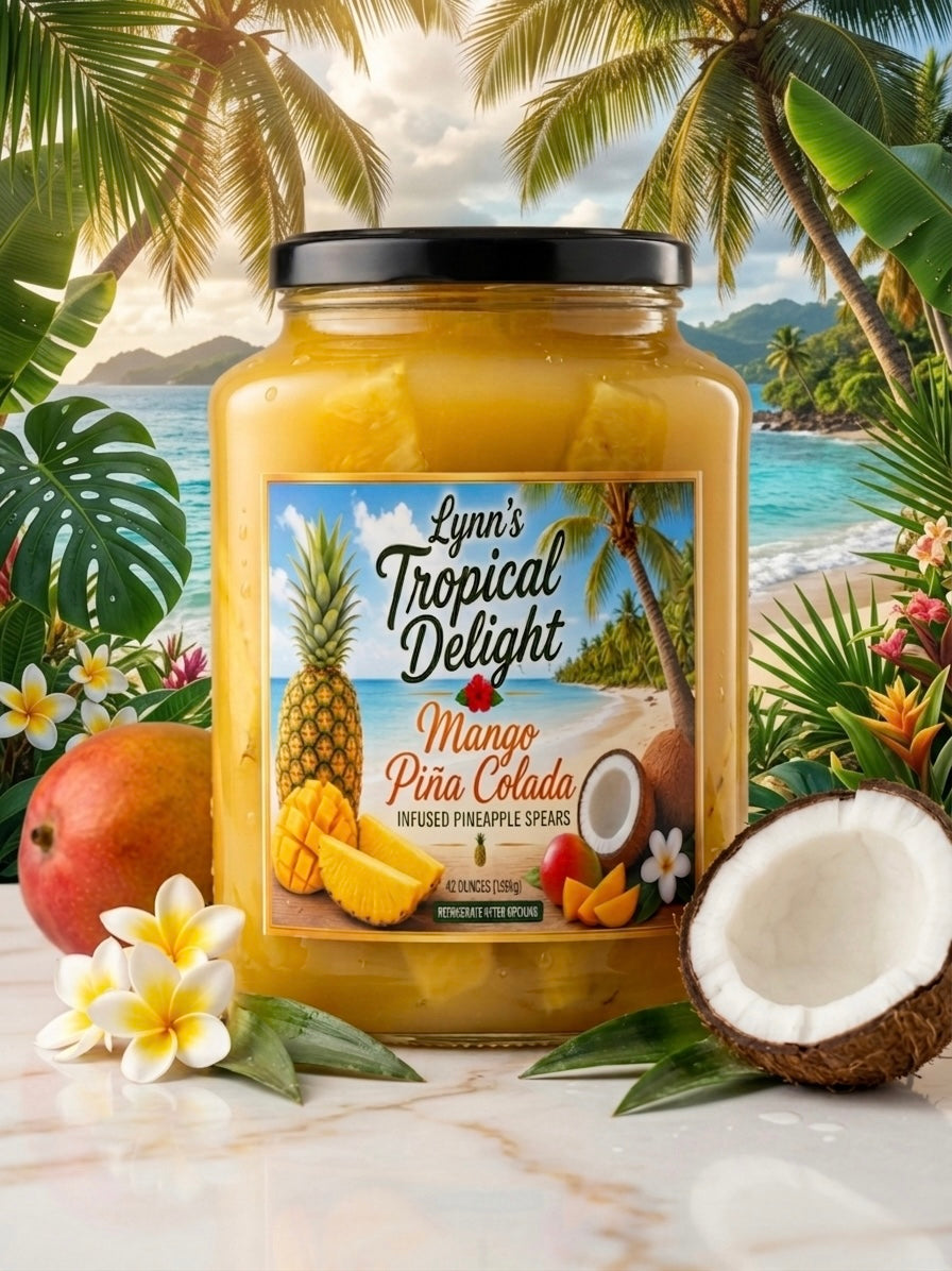 Mango Piña Colada Infused Pineapple Spears